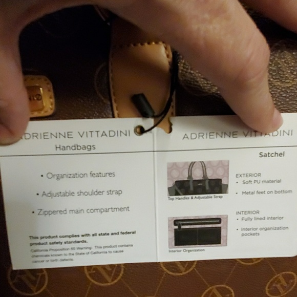 Adrienne Vittadini Satchel Handbag - Picture 7 of 8